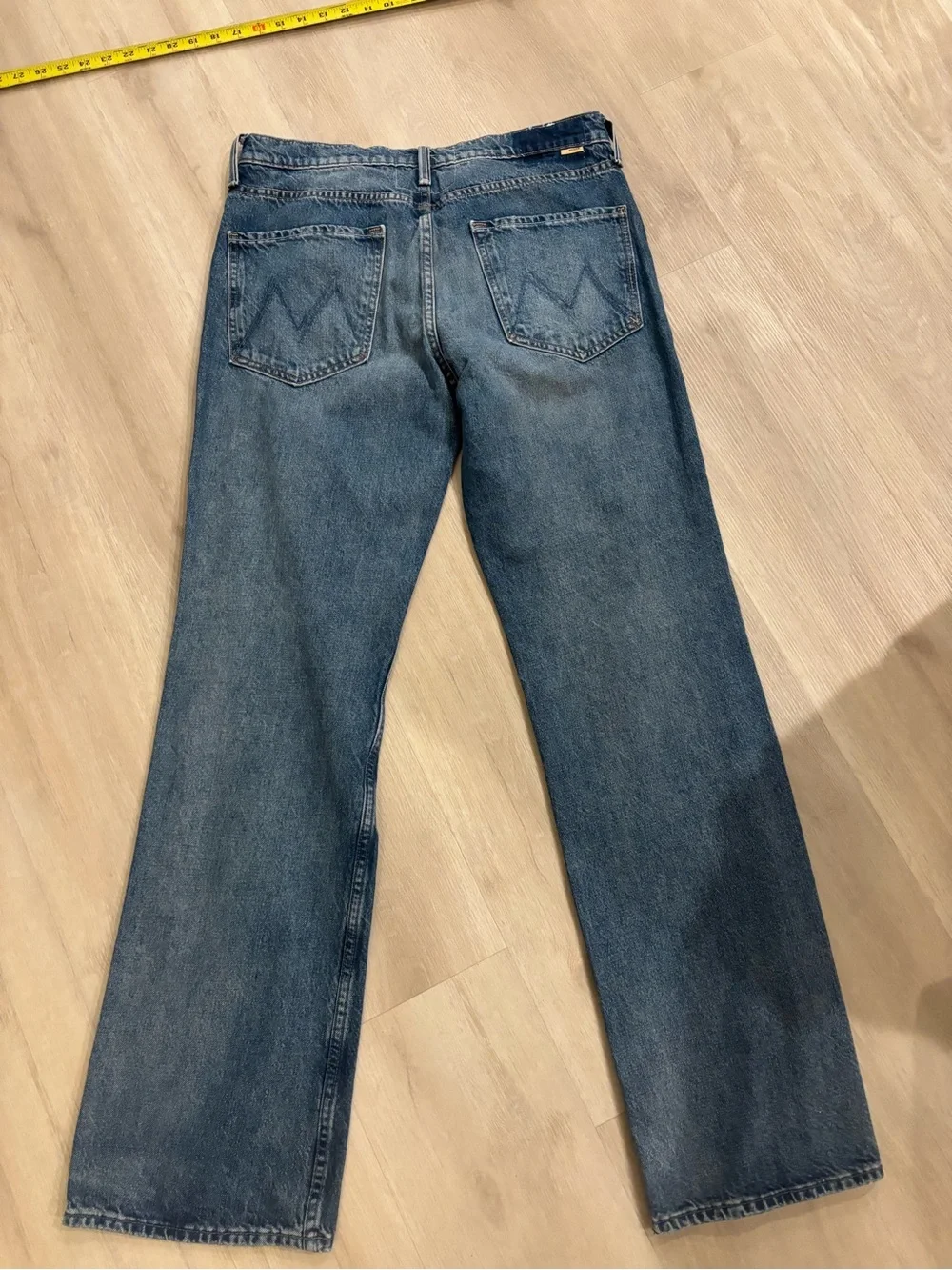 MOTHER Straight-Leg Jeans in Early Blue Wash